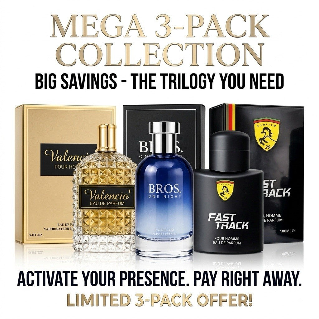 3 Pack Men's Eau de Parfum Fragrance Set Assorted Cologne Spray Gift Collection - Lumi and Leo