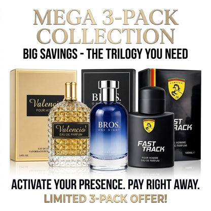 3 Pack Men's Eau de Parfum Fragrance Set Assorted Cologne Spray Gift Collection - Lumi and Leo