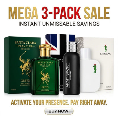 3 Pack Men's Eau de Parfum Fragrance Set Assorted Cologne Spray Gift Collection - Lumi and Leo