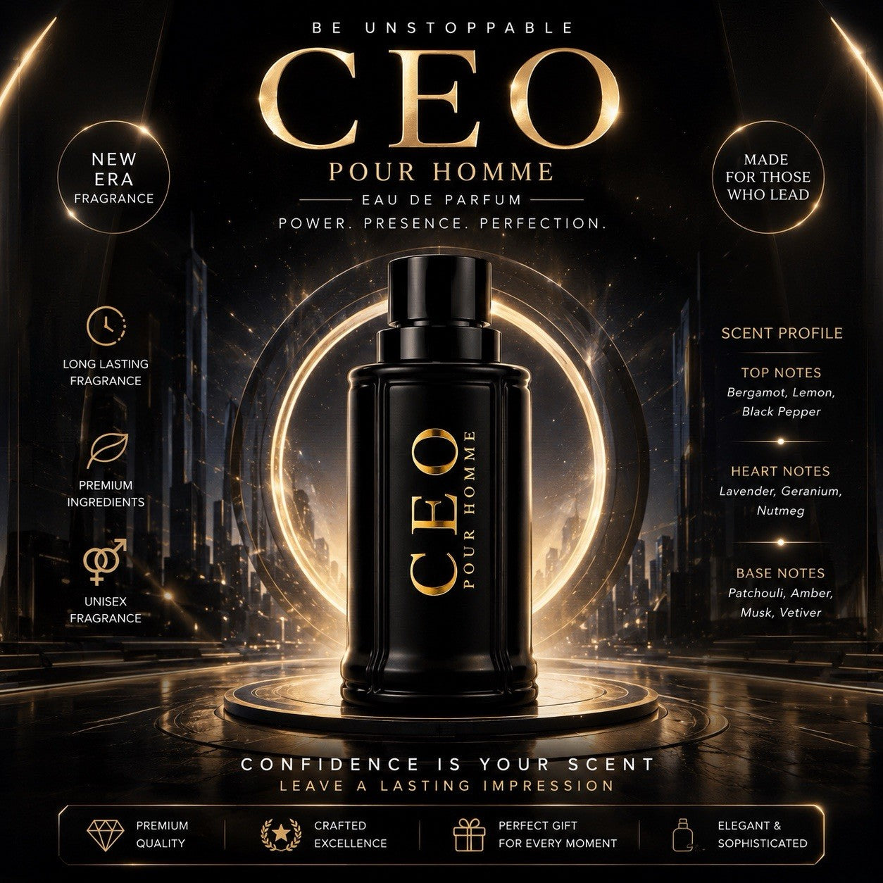 3 Pack Men's Eau de Parfum Gift Set 100ml Each Long Lasting Fragrance - Lumi and Leo