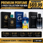 3 Premium Men's Perfume Gift Set | Vigorous Just G Savage 100ml EDP - Lumi and Leo