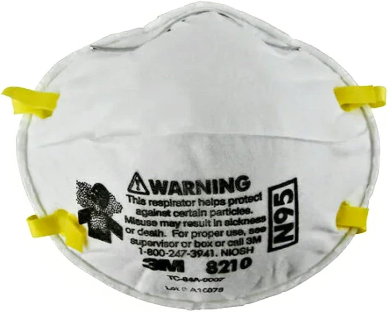 3M 8210 N95 Particulate Respirator NIOSH Approved Face Masks Box of 20 S4 3 pack - Lumi and Leo