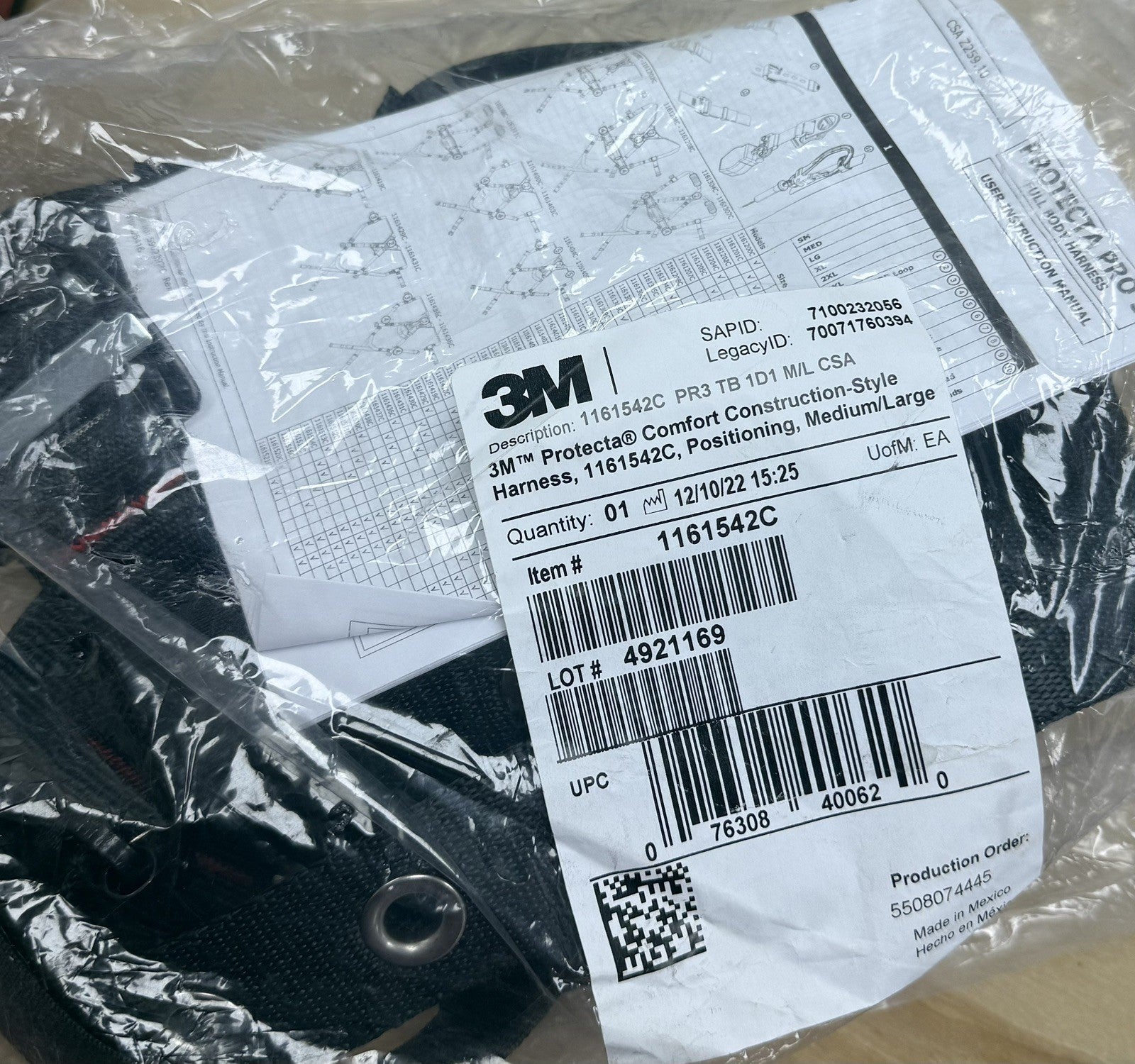 3M PROTECTA PROFESSIONAL SAFETY HARNESS
