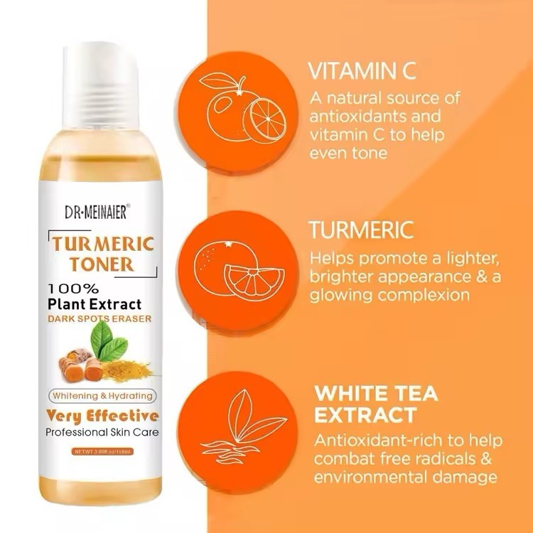 3xDr. Meinaier Turmeric Toner 118ml Dark Spot Eraser Brightening Acne Treatment - Lumi and Leo