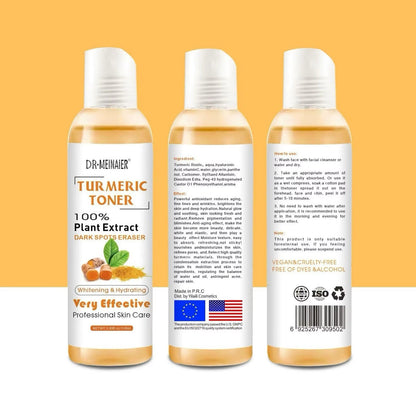 3xDr. Meinaier Turmeric Toner 118ml Dark Spot Eraser Brightening Acne Treatment - Lumi and Leo