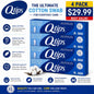 4 Pack Q-tips Cotton Swabs 500 Count Paper Sticks 100% Cotton Soft Gentle - Lumi and Leo