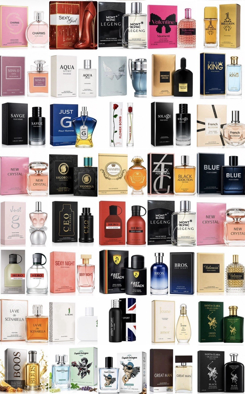 40 Pc Assorted Men Women Perfume Cologne Wholesale Bulk Fragrance Lot Resale - Lumi and Leo
