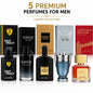 5 Men's Eau de Parfum Gift Set Bundle 100ml Cologne Collection New Big Save !!!! - Lumi and Leo