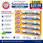 5 Pack Arm & Hammer Sensitive Whitening Toothpaste Fresh Mint 120mL Fluoride - Lumi and Leo