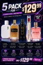 5 Pack Eau de Parfum Gift Set 100ml Each Men's & Women's Fragrance Bundle - Lumi and Leo