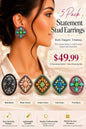 5xWomen's Fashion Earrings Elegant Floral Design Gold Tone Nickel Free Gift !!!! - Lumi and Leo
