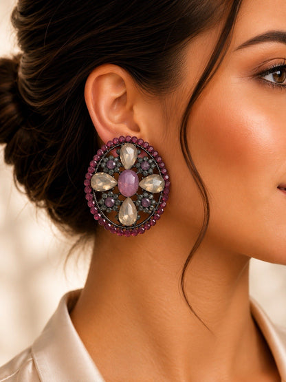 5xWomen's Fashion Earrings Elegant Floral Design Gold Tone Nickel Free Gift !!!! - Lumi and Leo