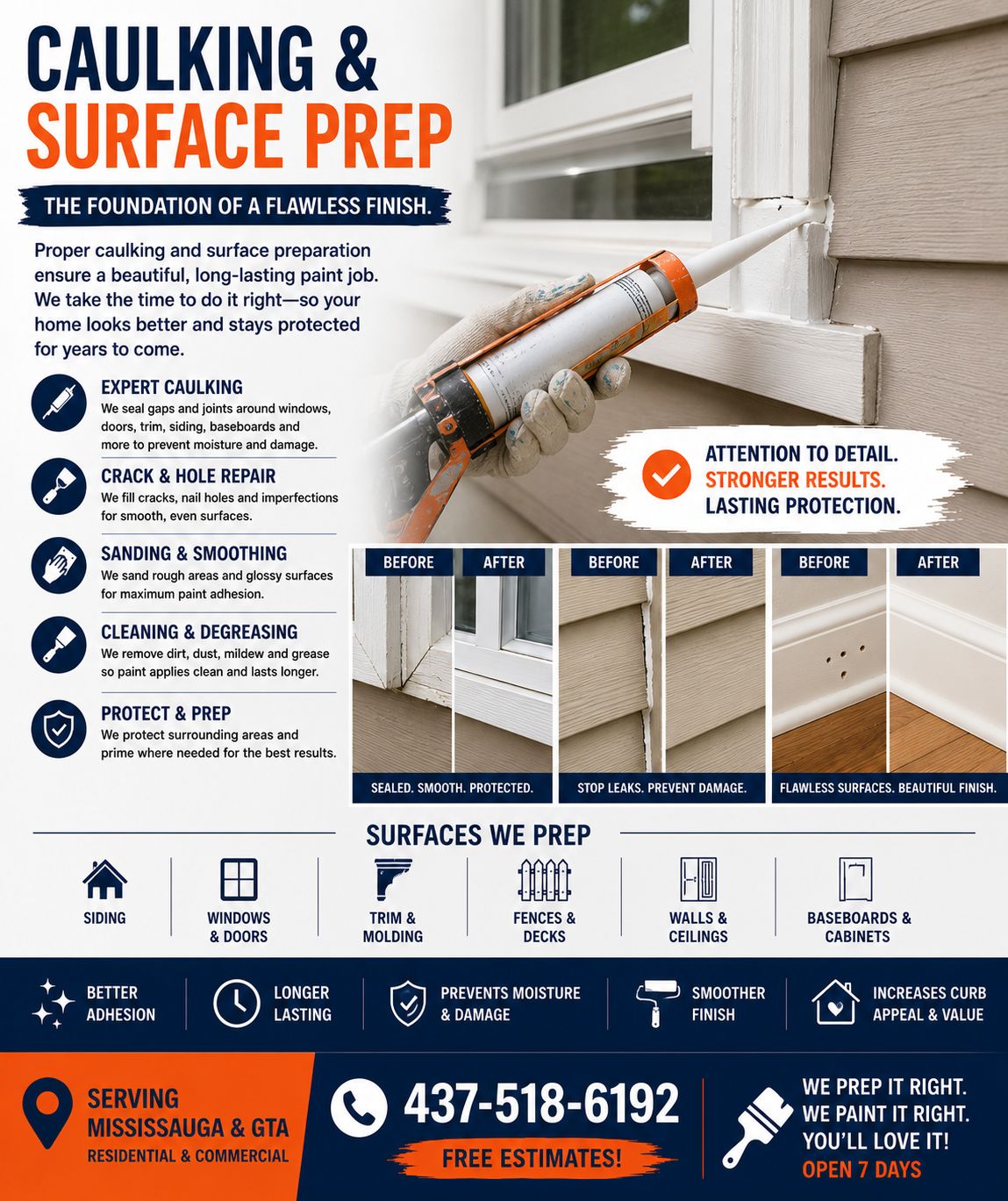 Caulking & Surface Preparation
