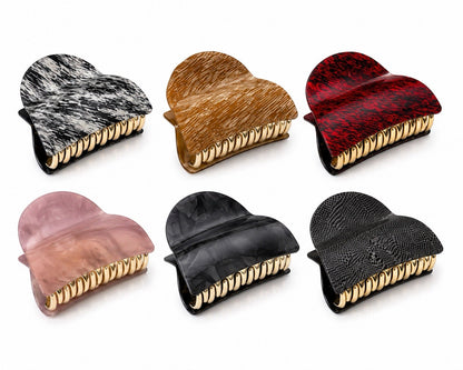 6xLarge Hair Claw Clip for Women Strong Hold Non Slip Hair Clamp Jaw Clip 6 Pack - Lumi and Leo