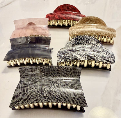 6xLarge Hair Claw Clip for Women Strong Hold Non Slip Hair Clamp Jaw Clip 6 Pack - Lumi and Leo