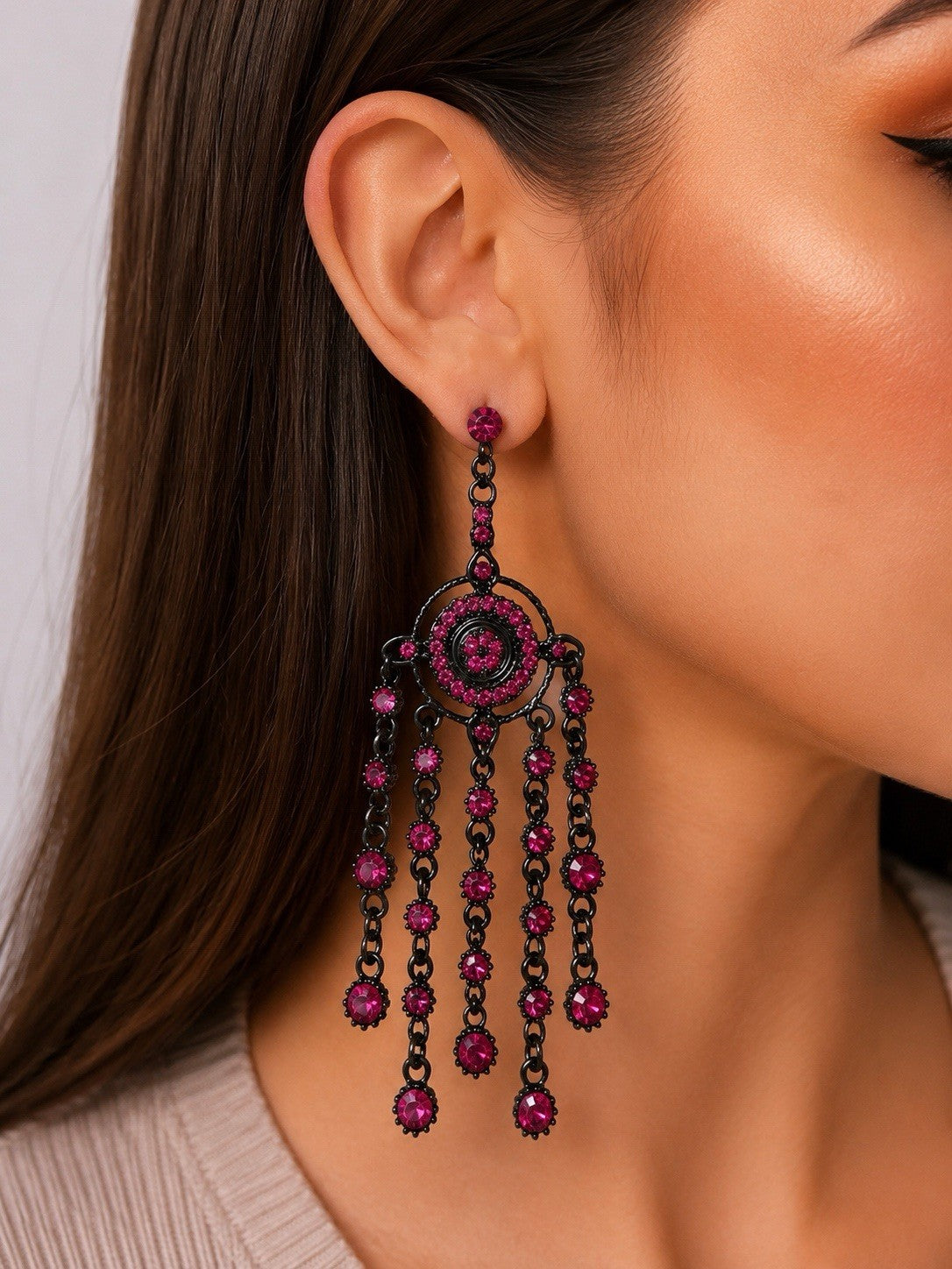 6xWomen's Fashion Earrings Elegant Floral Design Nickel Free. !!!