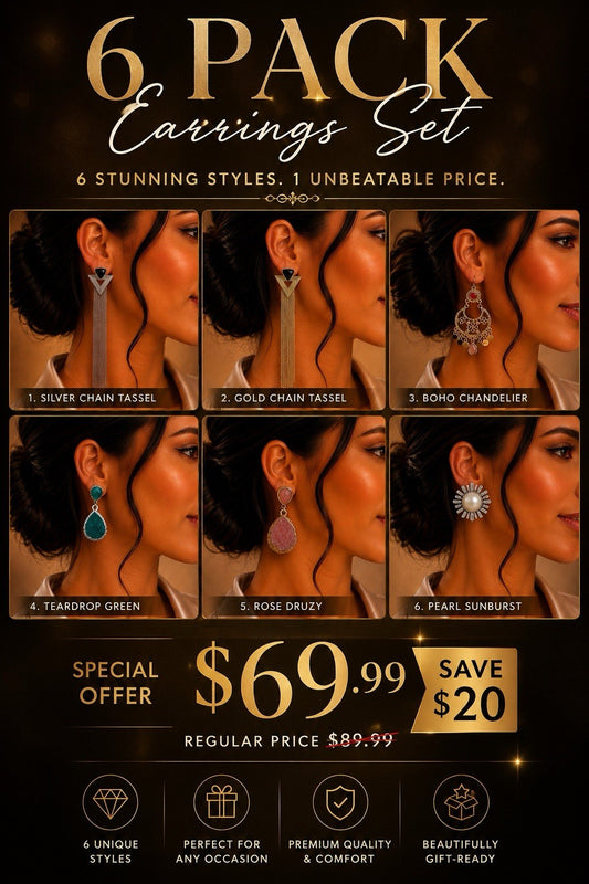 6xWomen's Fashion Earrings Elegant Floral Design Nickel Free. !! - Lumi and Leo