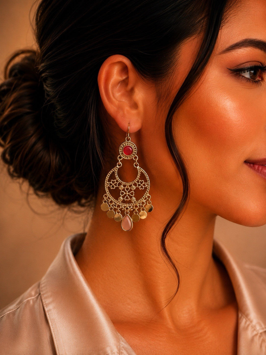 6xWomen's Fashion Earrings Elegant Floral Design Nickel Free. !!