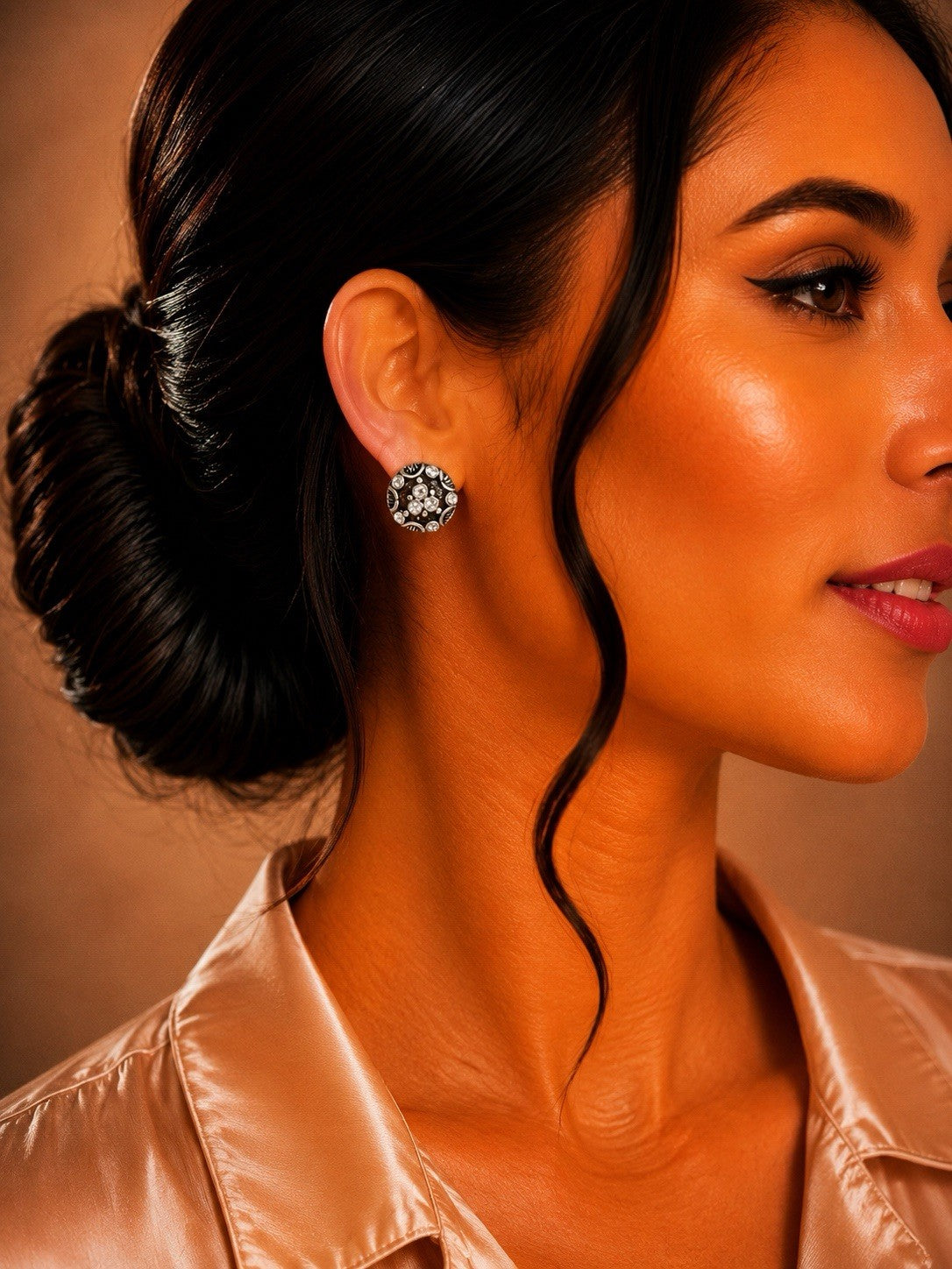 6xWomen's Fashion Earrings Elegant Floral Design Nickel Free. !!