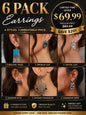6xWomen's Fashion Earrings Elegant Floral Design Nickel Free. !! - Lumi and Leo