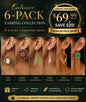 6xWomen's Fashion Earrings Elegant Floral Design Nickel Free. !! - Lumi and Leo