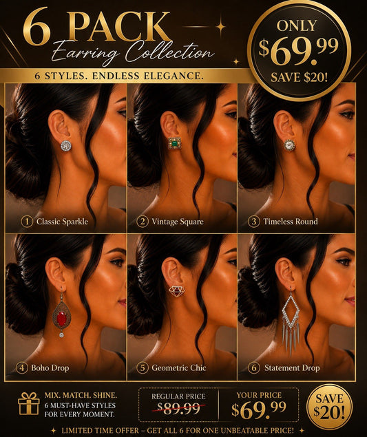 6xWomen's Fashion Earrings Elegant Floral Design Nickel Free. !! - Lumi and Leo
