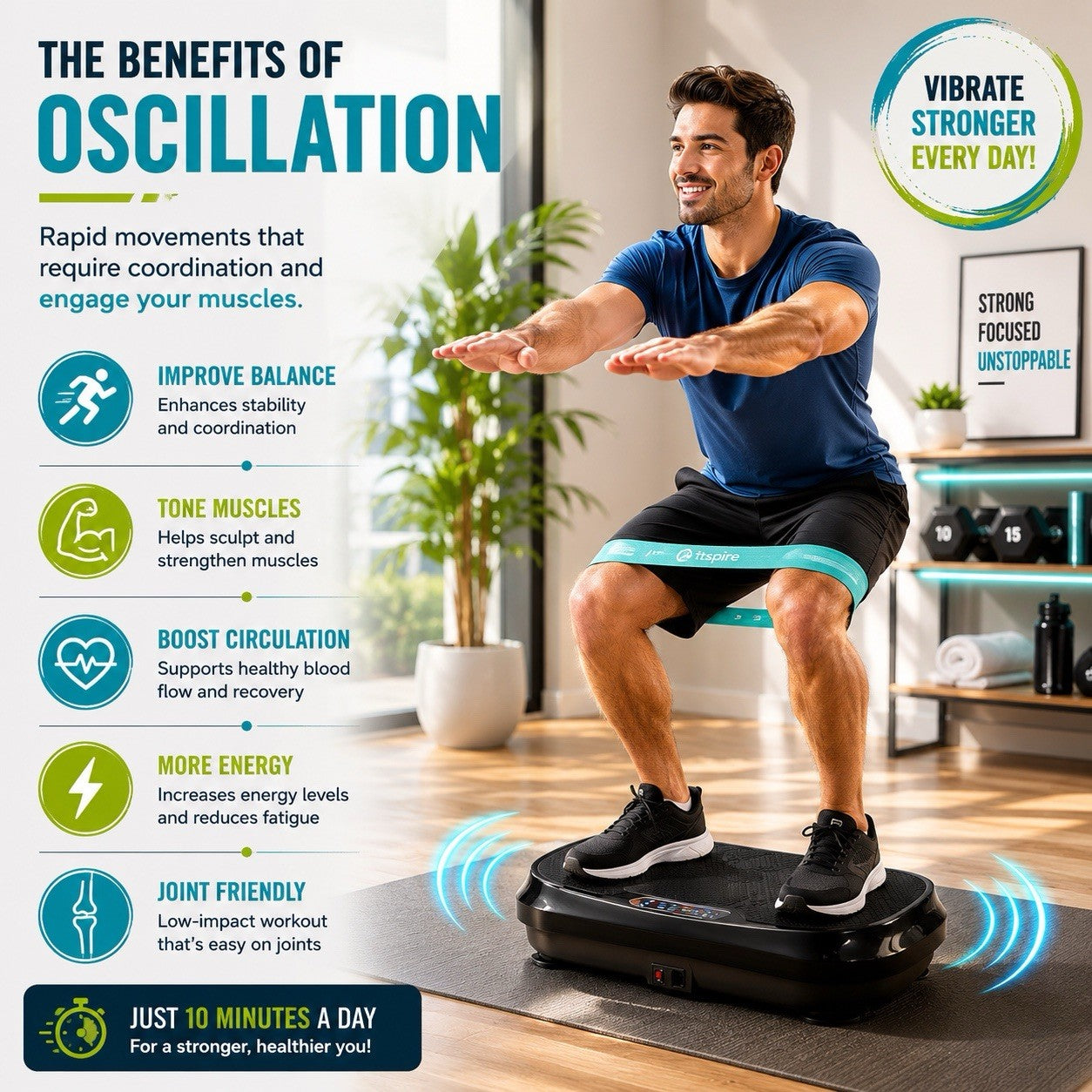99-Level Vibration Exercise Platform w/ Remote