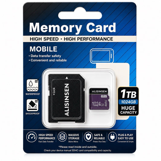Alisinsen 1TB Micro SD Flash Memory Card with SD Adapter - Lumi and Leo