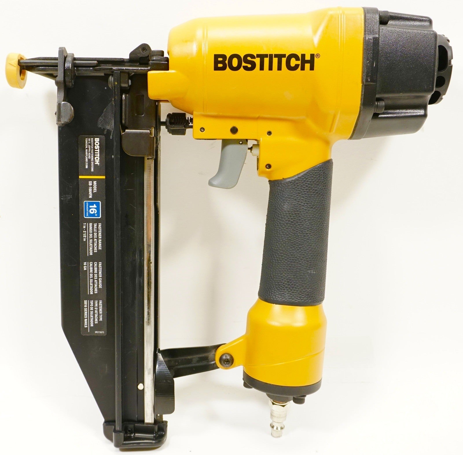 BOSTITCH SB-1664FN 16-Gauge Pneumatic Straight Finish Nailer Tested Working