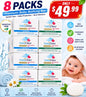 Baby Dove Sensitive Care Soap 2 Pack (8 Bars) Moisturizing Fragrance Free - Lumi and Leo