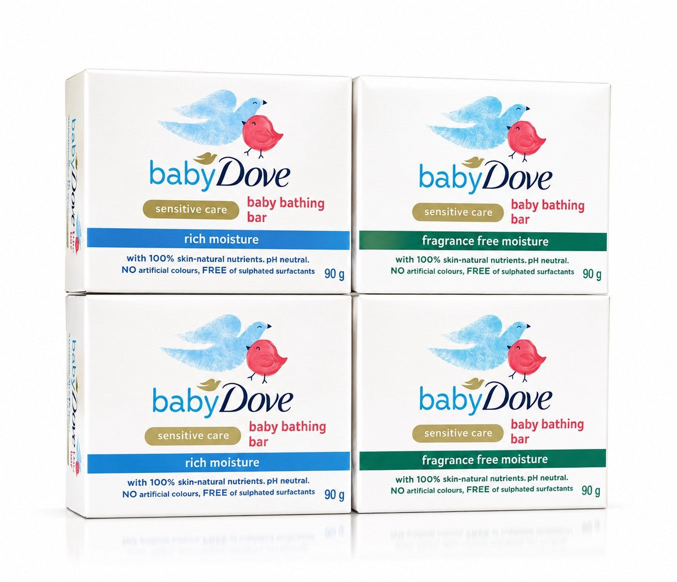 Baby Dove Sensitive Care Soap 2 Pack (8 Bars) Moisturizing Fragrance Free