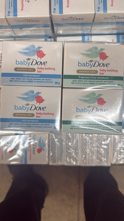 Baby Dove Sensitive Care Soap 2 Pack (8 Bars) Moisturizing Fragrance Free - Lumi and Leo