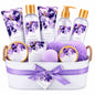 Body & Earth Lavender Spa Gift Basket 11pc Bath & Body Set for Women - Lumi and Leo