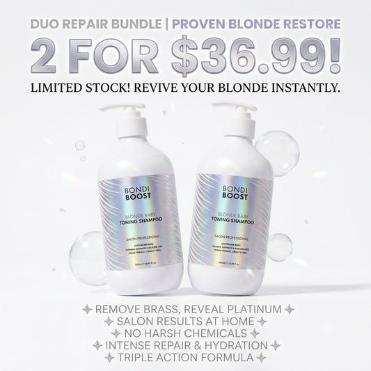 Bondi Boost Blonde Baby Toning Shampoo 500ml x2 Purple Shampoo Bundle - Lumi and Leo