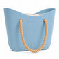 BunkerBay Waterproof EVA Beach Tote Bag Rope Handle Large Light Blue Women - Lumi and Leo