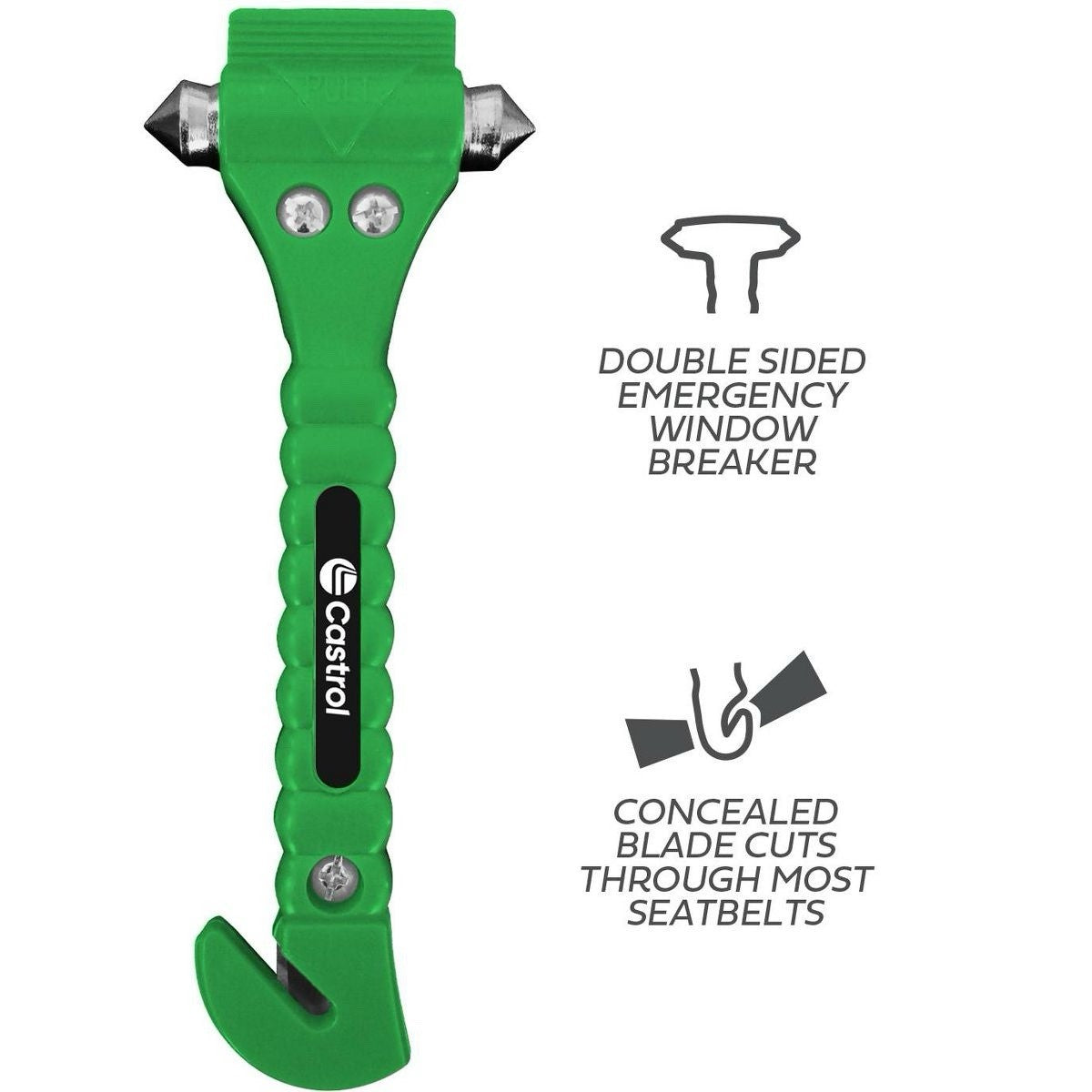 Castrol Window Breaker, Seat Belt Cutter, Escape and Rescue Tool