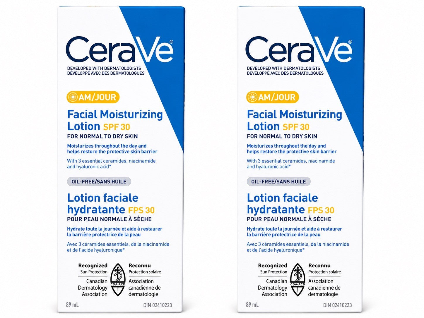 CeraVe AM&PM,  2oz., Facial Moisturizing Lotion, SPF30, Exp. 01/26 -2 Pack