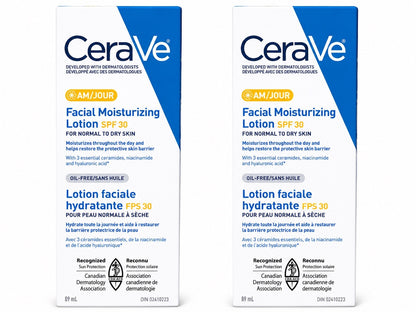 CeraVe AM&PM,  2oz., Facial Moisturizing Lotion, SPF30, Exp. 01/26 -2 Pack - Lumi and Leo