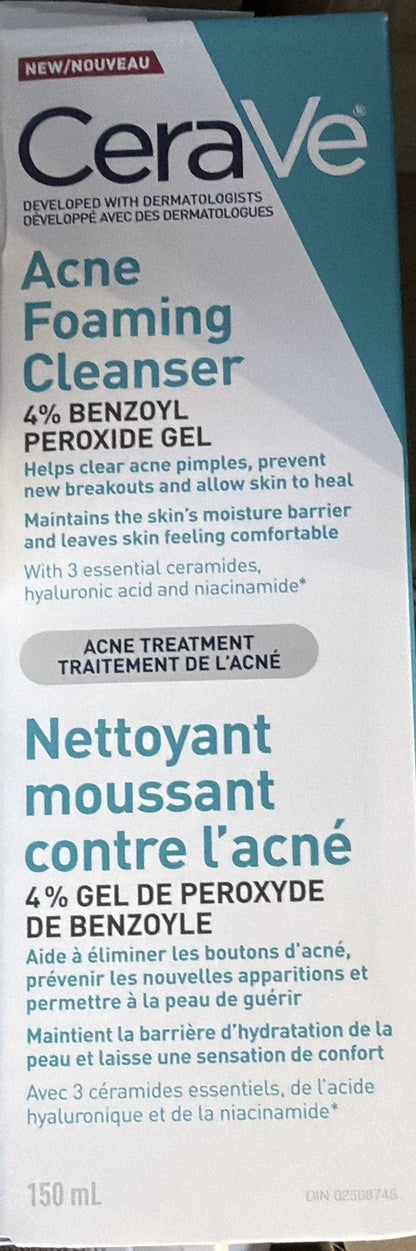 CeraVe Acne Foaming Cleanser 150 mL 2 pack - Lumi and Leo