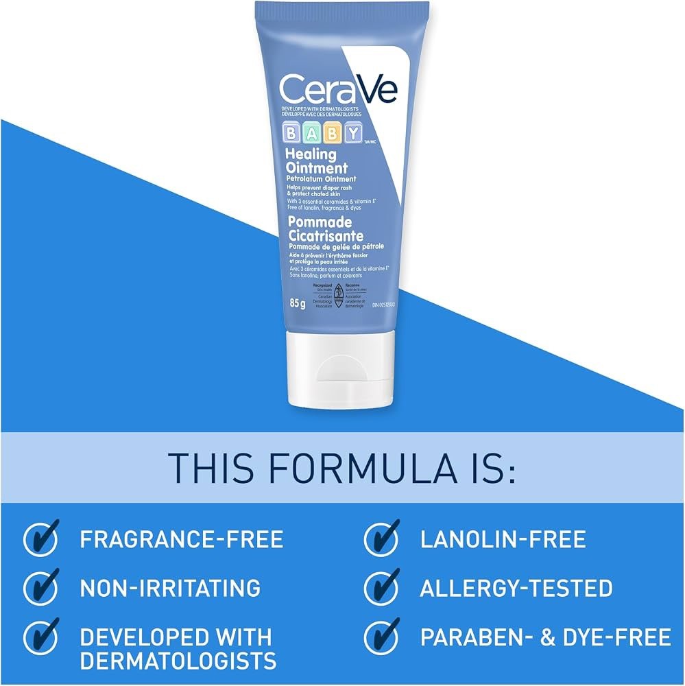 CeraVe Baby Healing Ointment 3oz 2Pk Diaper Rash Dry Skin Exp 1/27+ - Lumi and Leo