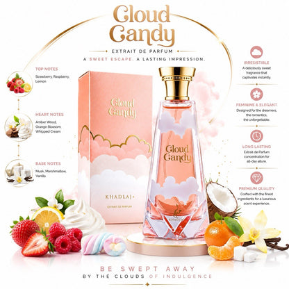 Cloud Candy by Khadlaj Eau De Parfum For Men & Women New Super Rich - 100 ML - Lumi and Leo