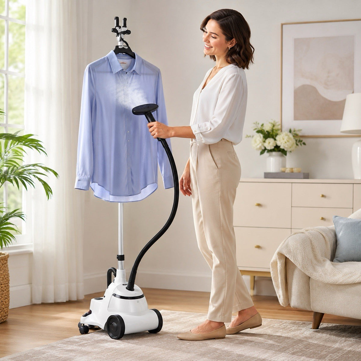 Conair GS7IHR 1200W Upright Fabric Garment Clothes Steamer Refurbished White