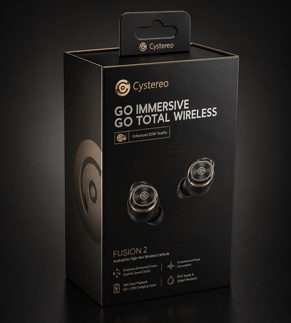 Cystereo - Fusion2 True Wireless Earbuds (Black) - Lumi and Leo