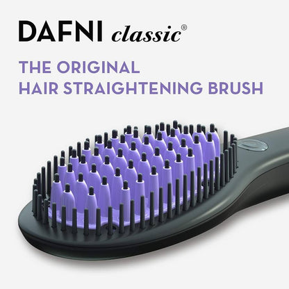 DAFNI Hair Straightening Brush Ceramic DH1.0A - Black/Purple Tested Works Great! - Lumi and Leo