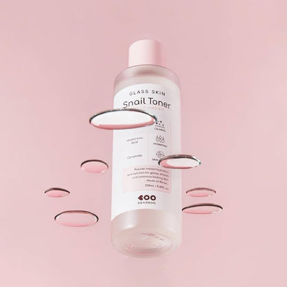 DEARBOO KOREAN BEAUTY Glass Skin Snail Toner With Hyaluronic Acid & Ceramide! - Lumi and Leo