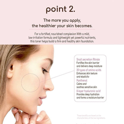 DEARBOO KOREAN BEAUTY Glass Skin Snail Toner With Hyaluronic Acid & Ceramide! - Lumi and Leo