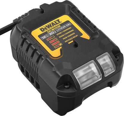 DEWALT DCB1102 12V/20V MAX 2 Amp Battery Charger Compact Multi-Voltage - Lumi and Leo