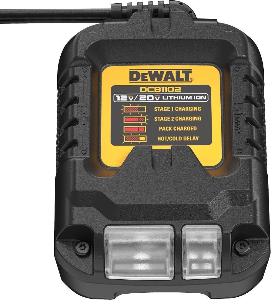 DEWALT DCB1102 12V/20V MAX 2 Amp Battery Charger Compact Multi-Voltage