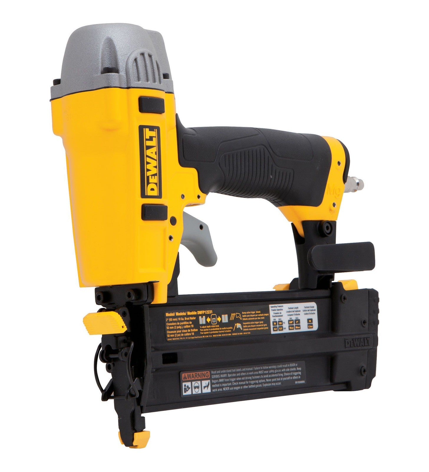 DEWALT DWFP12231 18 Gauge Brad Nailer Pneumatic 2" Air Nail Gun