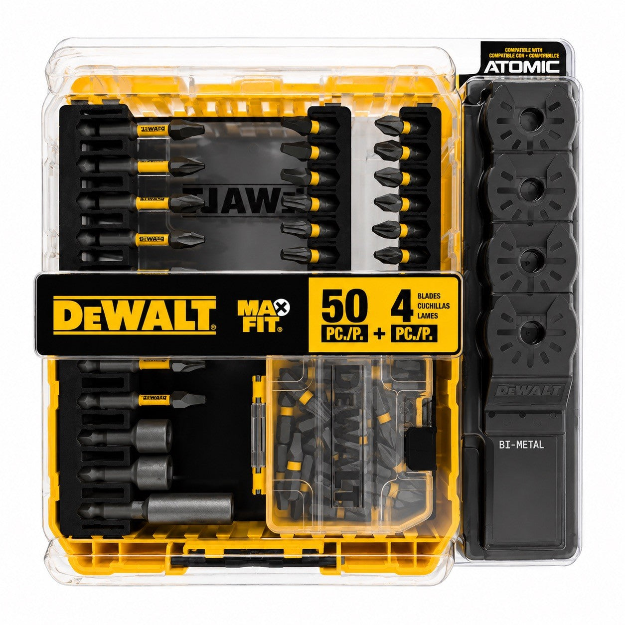 DEWALT MAX FIT 50Pc Screwdriver Bit Set + 4 Oscillating Blades New - Lumi and Leo